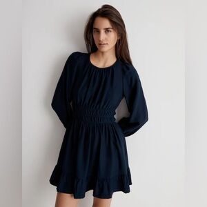 Madewell Sophia Open-Back Mini Dress Deep Indigo Size Small